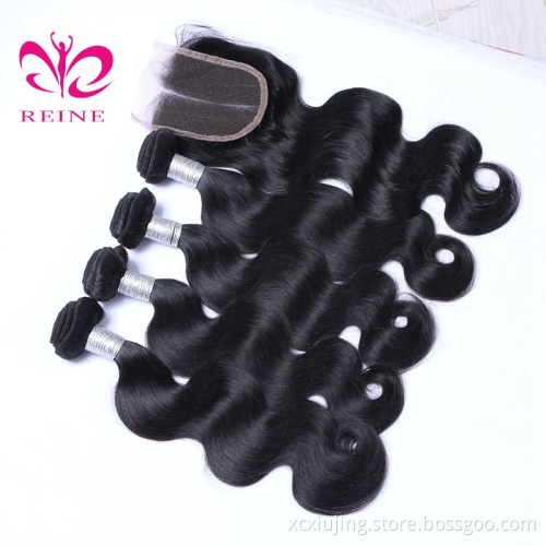 Factory Wholesale 8A Grade 100% Peruvian Human Hair, Unprocessed Virgin Body Wave Peruvian Hair Bundles with Closure